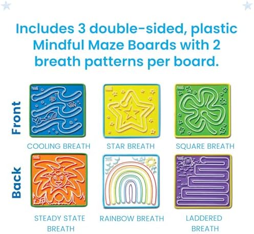 hand2mind Mindful Maze Boards, Tactile Sensory Toys for Toddlers, Calm Down Corner Supplies, Mindfulness for Kids, Occupational Therapy Toys, Quiet Fidgets for Classroom, Sensory Activity Board - Image 2