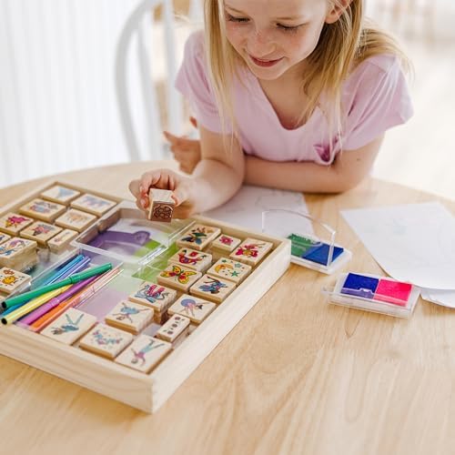Melissa & Doug Fairy Tale Deluxe Wooden Stamp & Coloring Set - Image 5