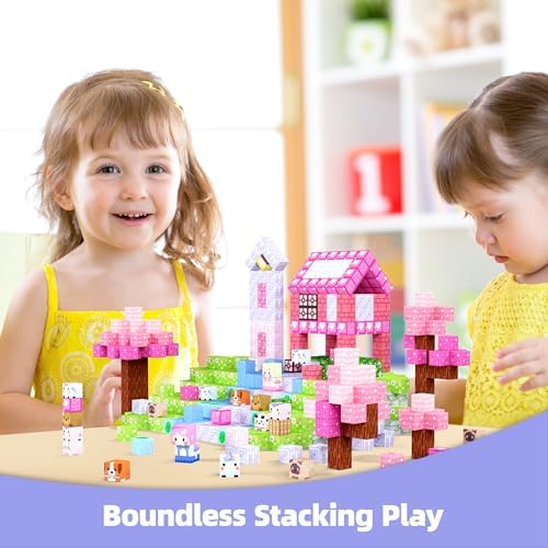 GobiDex 200PCS Magnetic Blocks Kid Building Toys for 3+ Years Old Girls - Image 6
