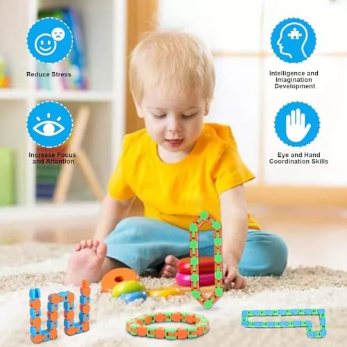 8Pcs Fidgets Wacky Tracks Fidget Toys for Kids Classroom Students Gifts - Image 6