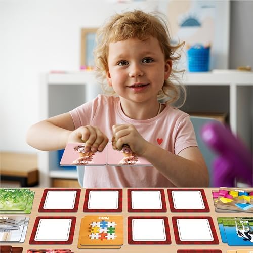 Hebayy 72 PCS Daily Items Matching Game, 36 Designs Everyday Objects Memory Cards Engaging Picture Matching Game, Educational Learning Toys for Preschool 4 5 6 Years Old - Image 6