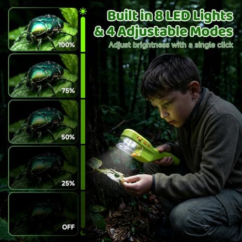 Handheld Microscope for Kids, Outdoor Explorer STEM Toy with Bonus Tools, 2.4" IPS Screen, Ergonomic Grip, Digital Camera, Photo/Video, Magnifier, Science Kit – Gift for Boys & Girls Age 3-12 - Image 3