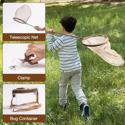 ROBUD Bug Catcher for Kids, Bug Catcher Kit with Bag Kit, Outdoor Exploration Set for Camping, Montessroi Toy for Kids Coming Closer to Nature，WRP07 - Image 6