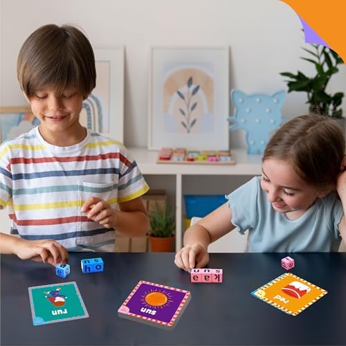 Word Spelling Game, 80 First Words with Wooden Alphabet Puzzle Blocks CVC Words Sight Words Learning Letter Matching Game Montessori Early Educational Toys for Preschool Kindergarten - Image 7