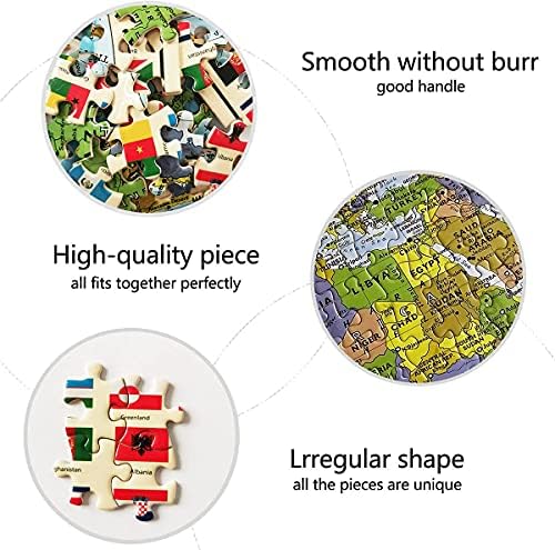 Political World Map Jigsaw Puzzle 1000 Pieces for Adults or Teens with 197 Countries International World Flags Puzzle Educational Toy - Image 4
