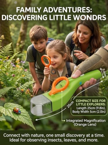 Bug Catcher Kit for Kids 6X Magnifying Glass, STEM Outdoor Exploration Toy - Image 2