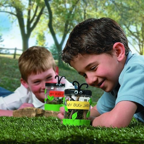 Fun Express Bug Catcher Kit for Kids - Makes 12 Bug Jars with Craft Supplies | Bug House Container with Ventilated Lids for Lightning Bug Catching | VBS Crafts, Bug Party Favors & Nature Explorer Kit - Image 6