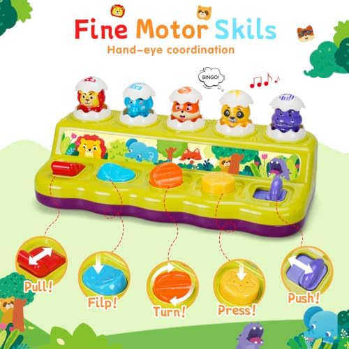 FS Interactive Pop Up Toy for 1 Year Old, Cause and Effect Toy - Image 5