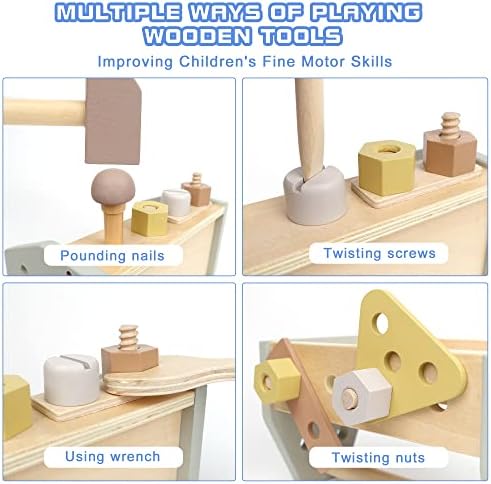Montessori Wooden Tools Kit Toddler Educational Toy Set - Image 7