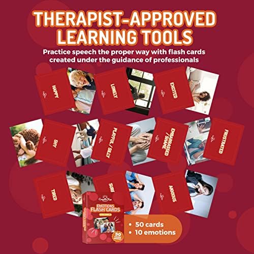 CreateFun 50 Emotions Flash Cards V2 - Therapy Photo Cards for Autism, ESL - Image 3