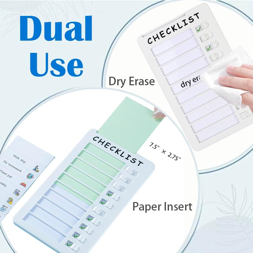 Dry Erase Chore Chart for Kids, Standable Whiteboard Checklist Board - Image 3