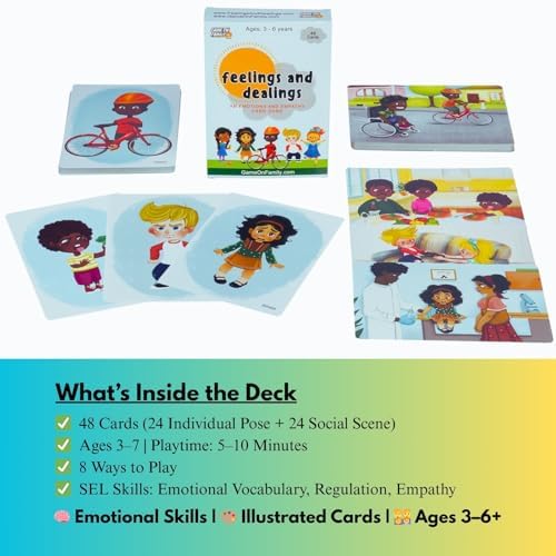 Feelings and Dealings: an Emotions and Empathy Card Game | Emotional Intelligence for Kids Ages 3–7 | SEL Activities | Educational Counseling Tool for Parents, Teachers & Therapists - Image 2
