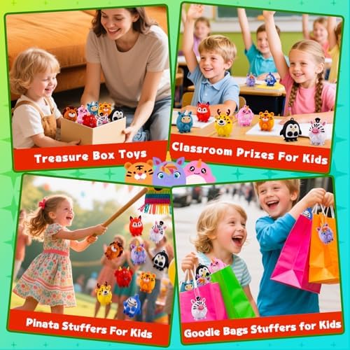 12PCS Animal Suction Popper Fidget Toys, Travel Toys for Airplane Car Activities, Silicone Sensory Toys, Birthday Party Favors for Kids, Pinata Stuffers for Kids, Preschool Classroom Prizes - Image 6