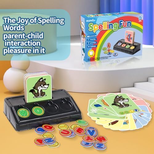 Matching Letter Game for Preschooler Age 3+ - Self-Correcting Word Puzzles Boost Spelling, Reading, Alphabet & Word Recognition - Early Education Toy Includes 30 Flash Cards & 26 Letters - Image 3
