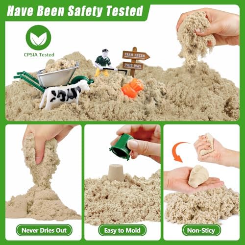 Aliex Farm Sensory Bin, Sensory Kits with Play Sand for Toddlers Ages 3-8 - Image 4