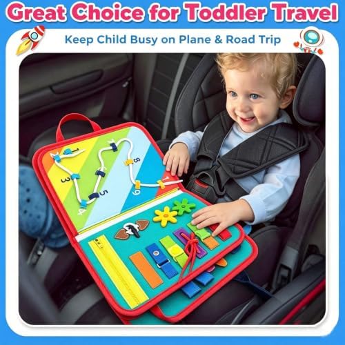 Montessori Busy Board & Busy Book, 10+ Sensory Activities for Toddlers - Image 5