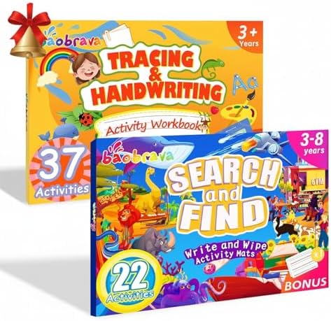 Baobrava Search and Find Book and Handwriting Practice Books Set by BaobravaDirect