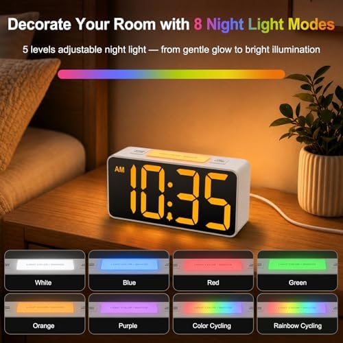 DreamSky Small Digital Alarm Clock with Night Light for Kids Bedroom - Image 4
