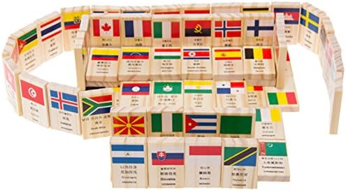 HSOMiD Wooden Educational Toys for Kids World Flag Learning Educational Toy (Domino) - Image 4