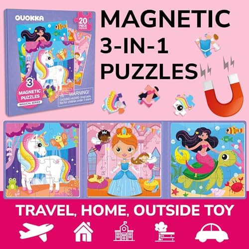 Magnetic Puzzles for Toddlers 3-5 - Kids Travel Toys for Girls - Image 2