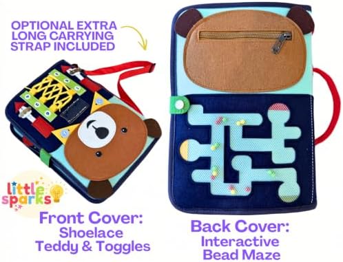 Little Sparks Montessori Felt Busy Book for Toddlers Ages 3+ - Image 3