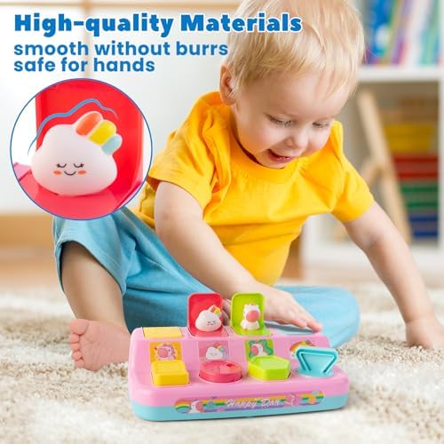 Tovol Zerky Montessori Pop Up Cause & Effect Toddler Toy for 1-3 Years Old - Image 6