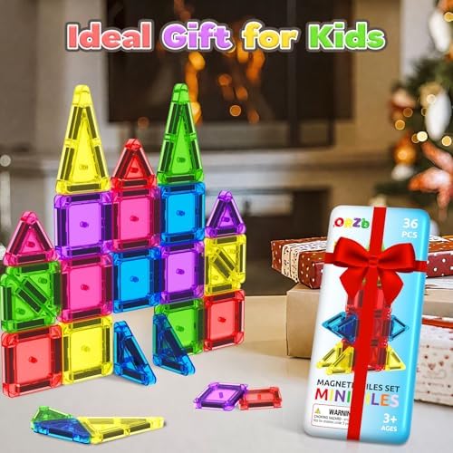 Magnetic Tiles Mini Travel Toddler Set, Magnetic Blocks Building Kids Toys & Games, Montessori Preschool Classroom Must Haves Educational Learning Sensory Toys for 3+ Year Old Boys Girls Birthday Gift - Image 6