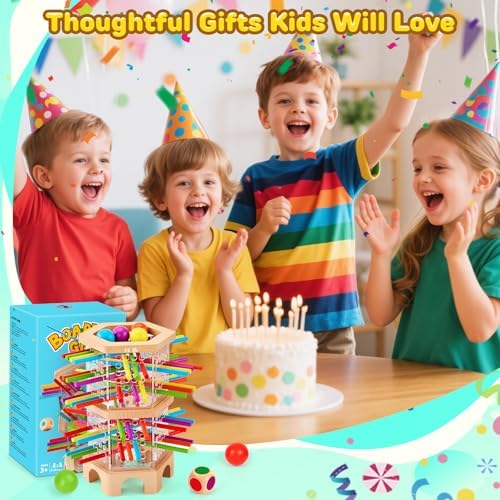 Montessori Wooden Board Game with 42 Sticks & Dice for Kids Ages 3-6 - Image 6