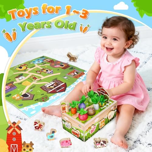 1 Year Old Girl Gifts, Montessori Wooden Toy for Toddlers 1-3, Baby Toys - Image 4