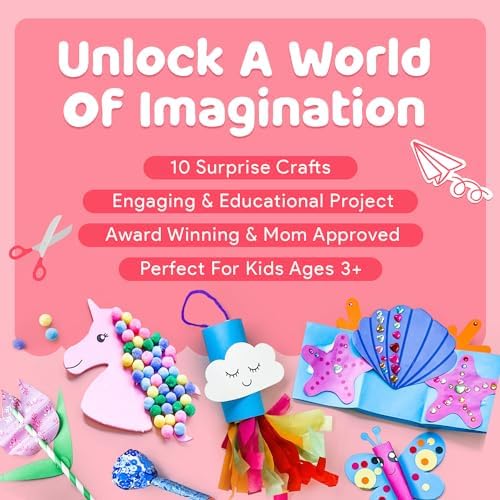 Mumaloo Kids Craft Kit – 10 Unicorn & Mermaid Art Projects - Image 2