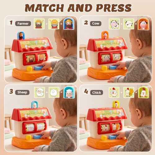 Montessori Baby Toys for 18Months, Interactive Pop Farm Animal Up Toys - Image 6
