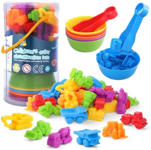 RAEQKS Construction Vehicles Color Sorting, Counting & Stacking Toys by RAEQKS