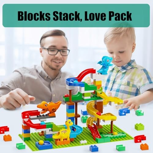 Klobroz Dinosaur Marble Run, Building Blocks for Toddlers 3 4 5 6 7 8+ - Image 6