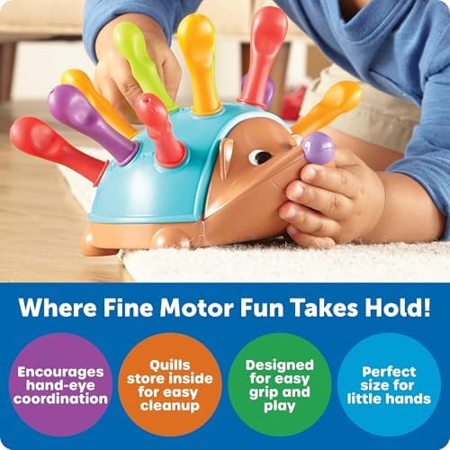 Learning Resources Spike The Fine Motor Hedgehog - Toddler Montessori Toys, Stacking Shape, Gifts for Boys and Girls, Sorting and Matching Skill Activities, Educational Games, Kindergarten - Image 4