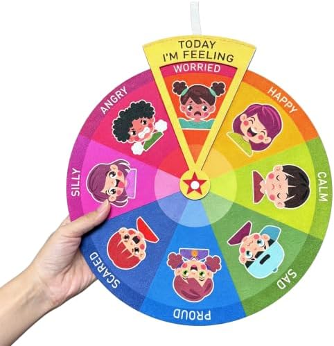 Emotion Wheel for Kids Toddlers Emotions Chart Calming Corner Emotional Chat Toy by ZyraGleam