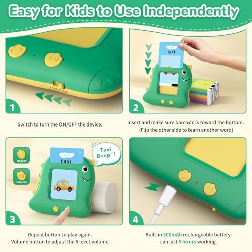 Alotwan Talking Flash Cards with 510 Sight Words, Toddler Toys for 1-4 - Image 4