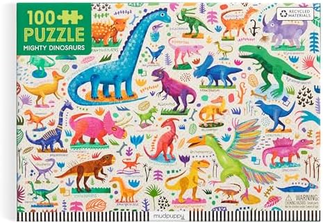 Mudpuppy - Mighty Dinosaurs 100 Piece Jigsaw Puzzle for Kids - Image 5