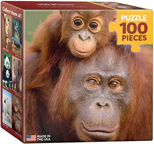 EuroGraphics Orangutan and Baby Mini Puzzle (100-Piece) (8104-0638), Multi by EuroGraphics