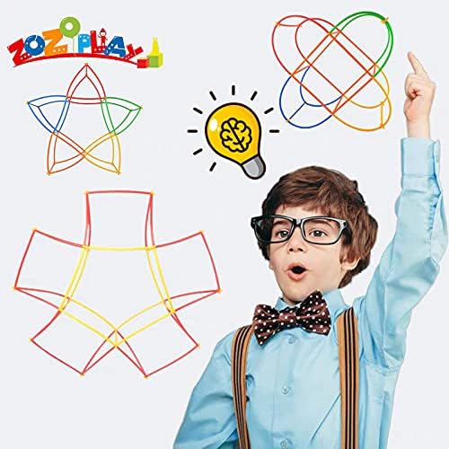 ZOZOPLAY Straw Constructor STEM Building Toys 400 Piece Straws and Connectors Building Sets Colorful Motor Skills Interlocking Plastic Engineering Toys Best Educational Toys Boy & Girl… - Image 2