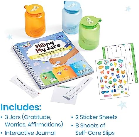 hand2mind Filling My Jars Interactive Journal, Gratitude Journal, Positive Affirmations for Kids, Growth Mindset and Mindfulness for Kids, Social Emotional Learning Activities - Image 2