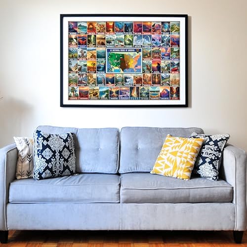 Think2Master Colorful Vintage USA National Parks 500 Pieces Very Large Pieces Jigsaw Puzzle for 13+, Adults & seiors. Great Gift for People Interested in Traveling. Size: 26.8” X 18.9” - Image 4
