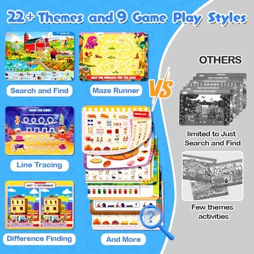 Baobrava Search and Find Game Books, Preschool Learning Activities for Kids - Image 2