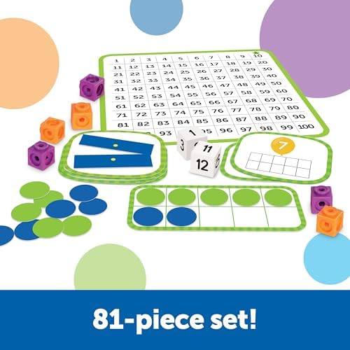 Learning Resources Skill Builders Kindergarten Math Activity Set - Kindergarten Learning Math Manipulatives Game, Number and Counting Blocks Activities, Classroom Manipulatives Teaching Materials - Image 3