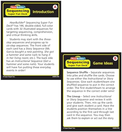 Super Duper Publications | HearBuilder Sequencing Flash Card Fun Deck | Educational Learning Resource for Children - Image 3