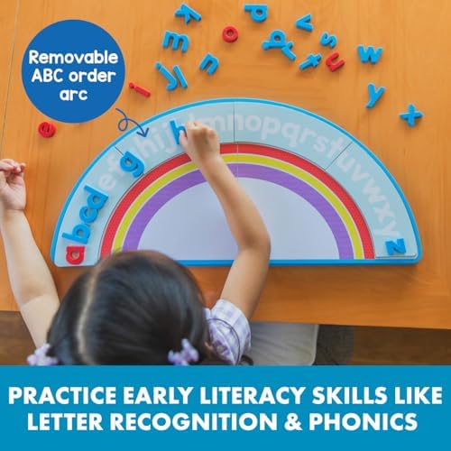 Educational Insights ABC Arc Mat AlphaMagnets Set - Magnetic Letter Board, Toddler Alphabet Magnets, Magnetic Letters and Numbers, ABC Learning Toys for Kids Ages 3-5, Spelling Toys, Alphabet Arc - Image 2