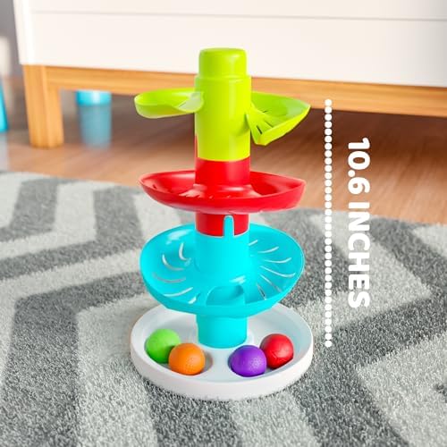 Lollipop Rainbow Ball Drop Tower: Baby Toys for Toddlers Includes 4 Balls - Stimulate Curiosity and Motor Skills with This Engaging Ball Drop Toys for Toddlers - Image 2