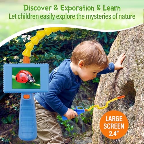 Kids Borescope Snake Camera with Light, 2.4” HD Screen, STEM Educational Toy for Boys & Girls Ages 4-10, Outdoor Science Exploration Kit, Real-Time Viewing, Christmas Birthday Festival Gift for Kids - Image 2