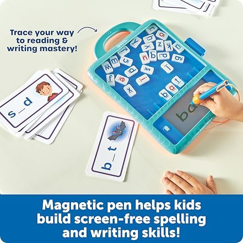 Learning Resources Skill Builders Magnetic Word Builder, Learn to Read, Phonetic Alphabet, Puzzle Board, ABC Kids Games, Sensory Board For Kids, Fine Motor Skills, Birthday Gift - Image 4