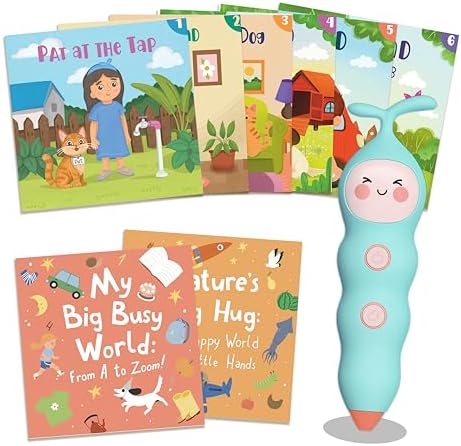 QuTZ Talking Pen: 2 Board + 6 Phonics Books, 600+ Words, 700+ Games (2+) by Qutz-AFunLand