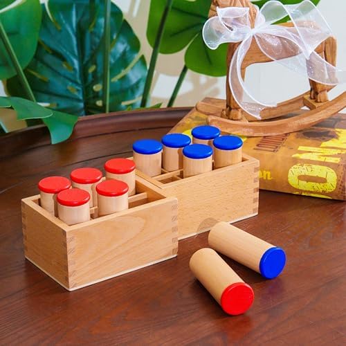 Montessori Sound Cylinders Beechwood, Solid Wood Sound Boxes Montessori Toys for Toddlers & Kids, Sensory Materials for Auditory Development, Wooden Preschool Homeschool Learning Toys Ages 3 4 5 6 - Image 5